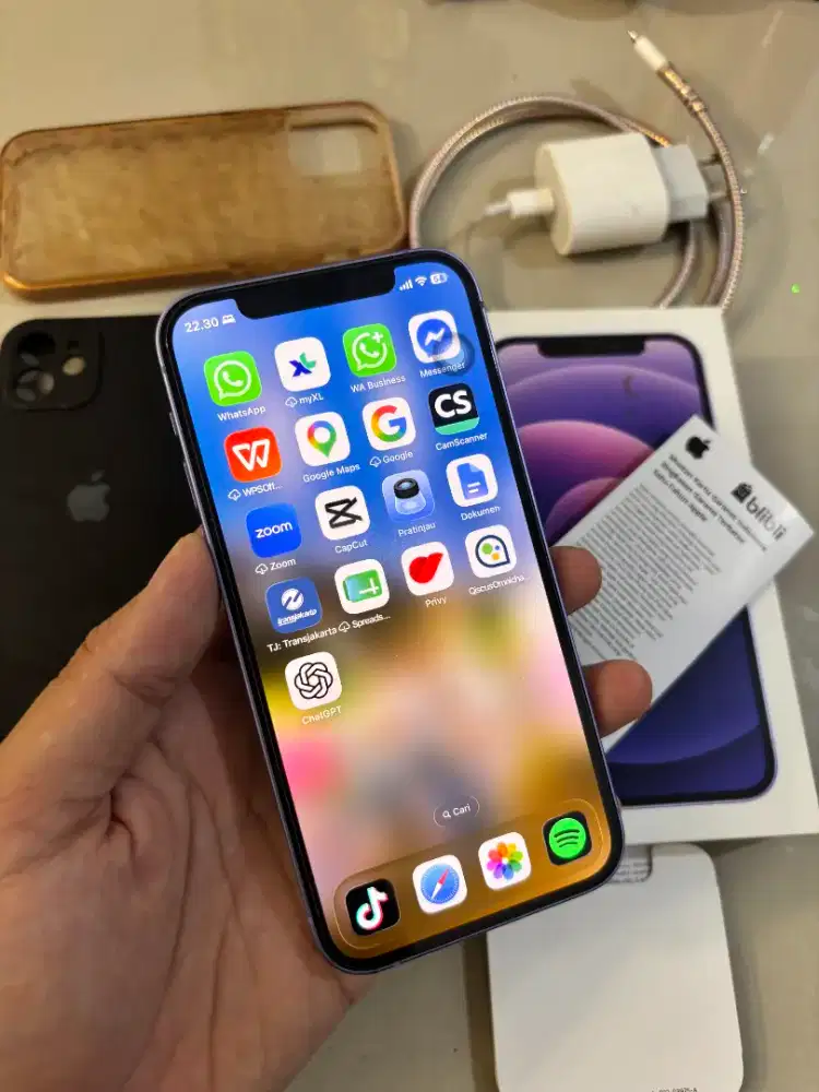 Iphone 12 purple 128gb ex Blibli fillset orio