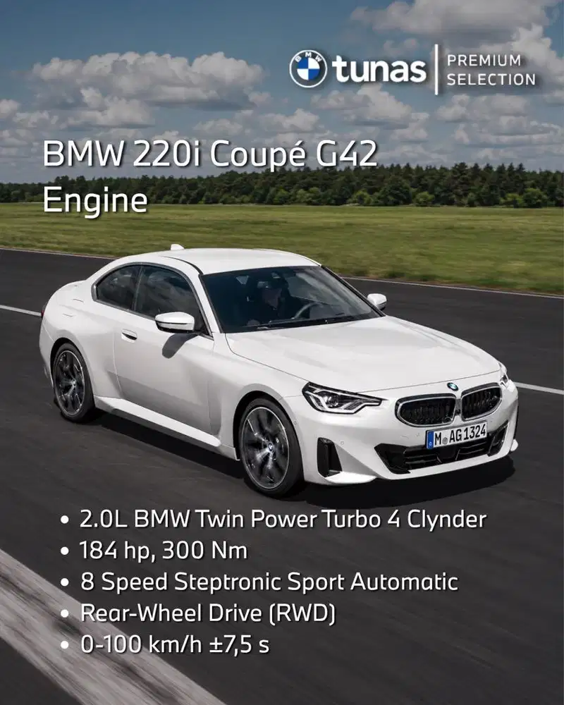 BMW 220 Coupe M Sport Nik 2023 Low KM
