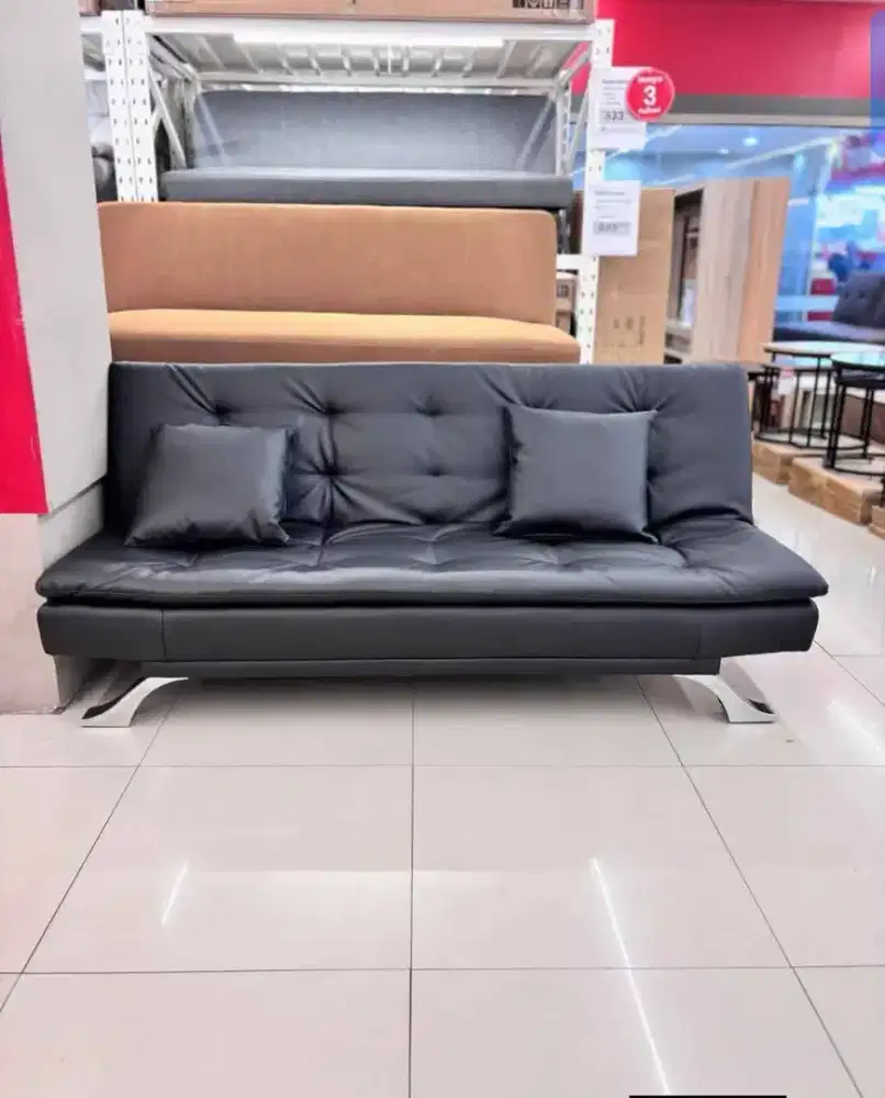 TERLARIS SOFA BED GREESA BLACK MURAH MINIMALISIR
