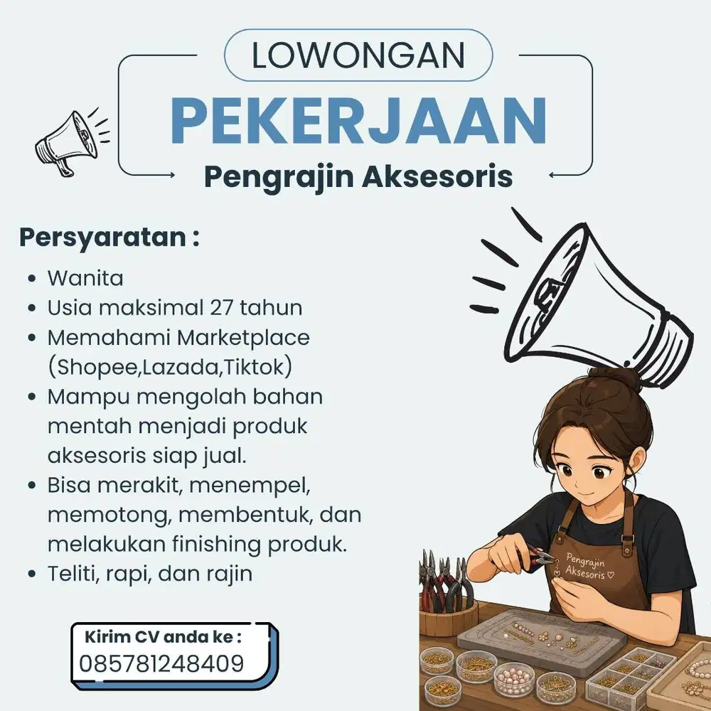 DICARI PENGRAJIN AKSESORIS (HANDMADE)