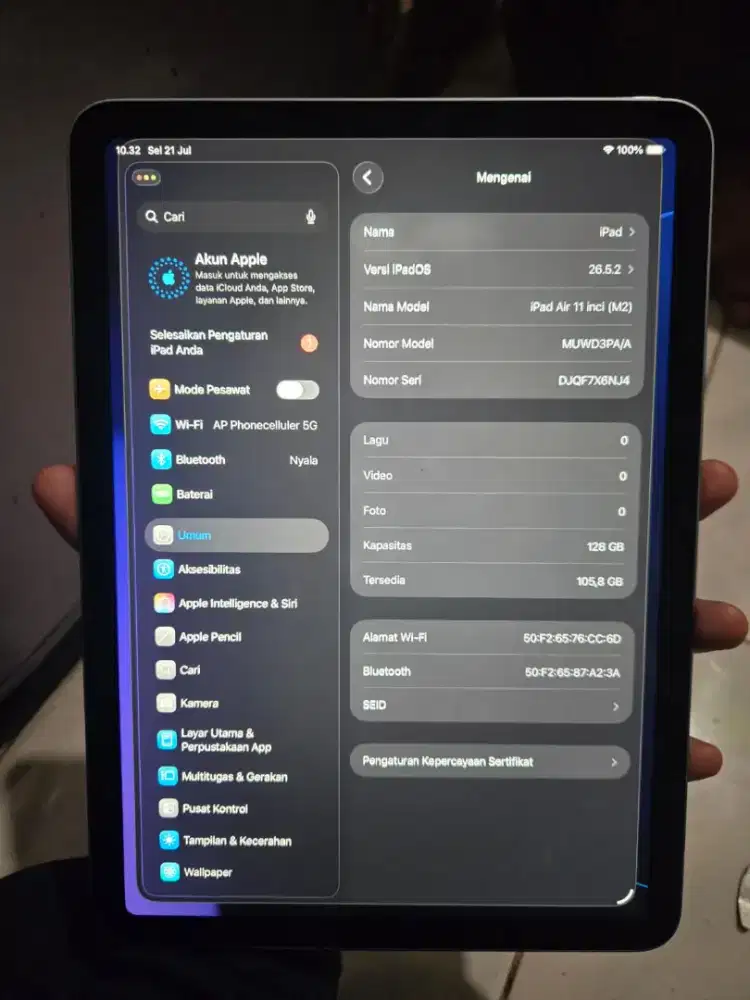 iPad Air M2 128GB (Resmi iBox)