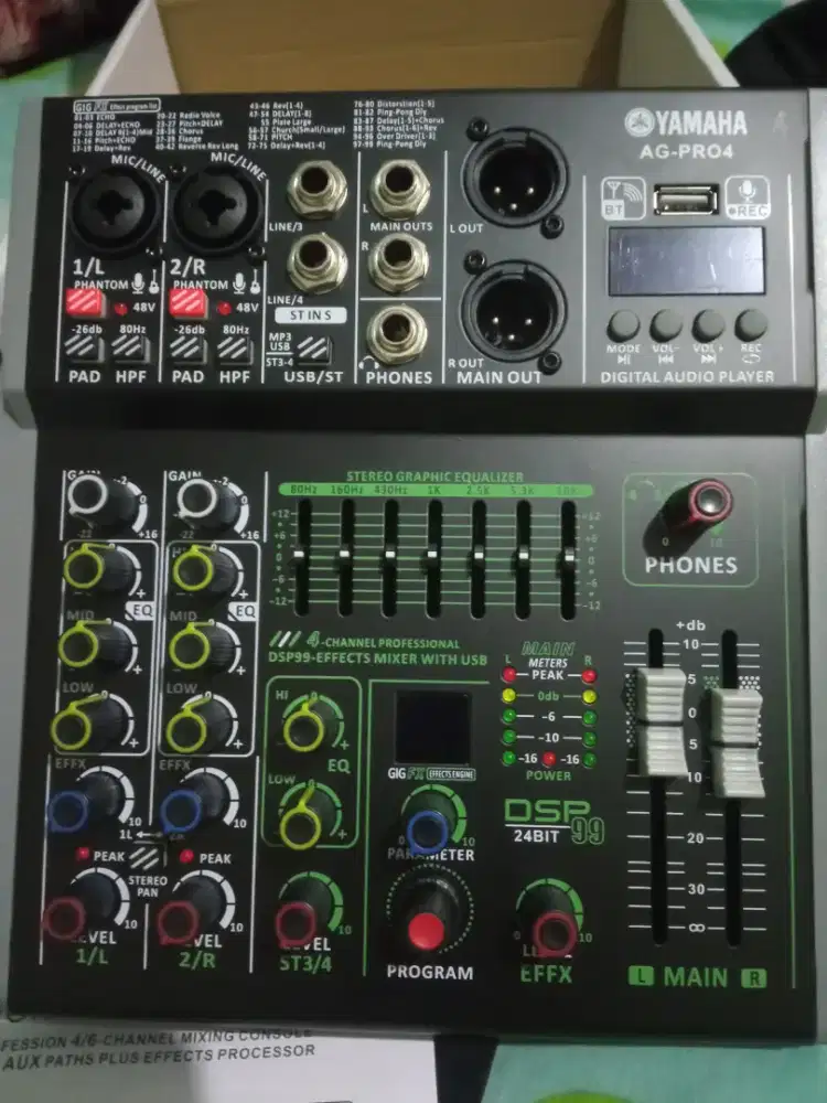 Audio mixer equalizer Yamaha 4chanel, 99dsp