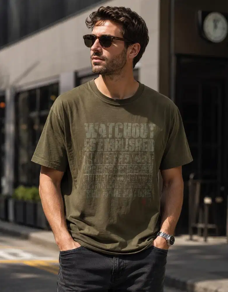 Kaos Watchout Green Army