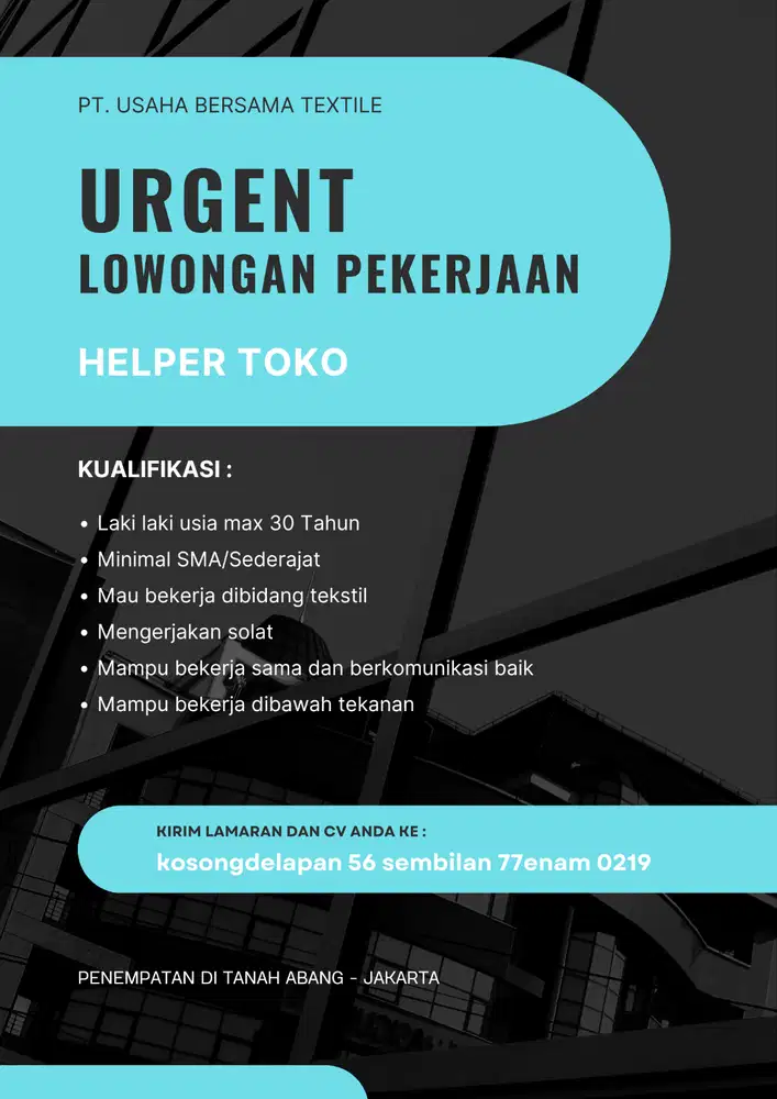 LOKER HELPER JAKARTA