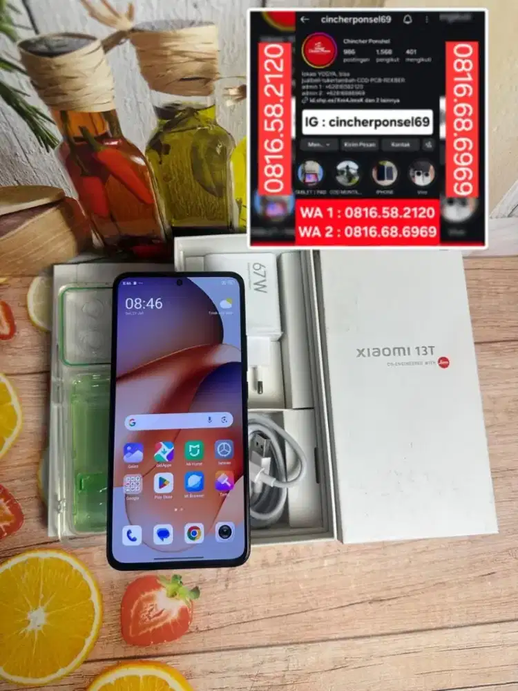Jual hp likeNEW Xiaomi 13T 5g 12/256 fullset ORIGINAL Istimewa