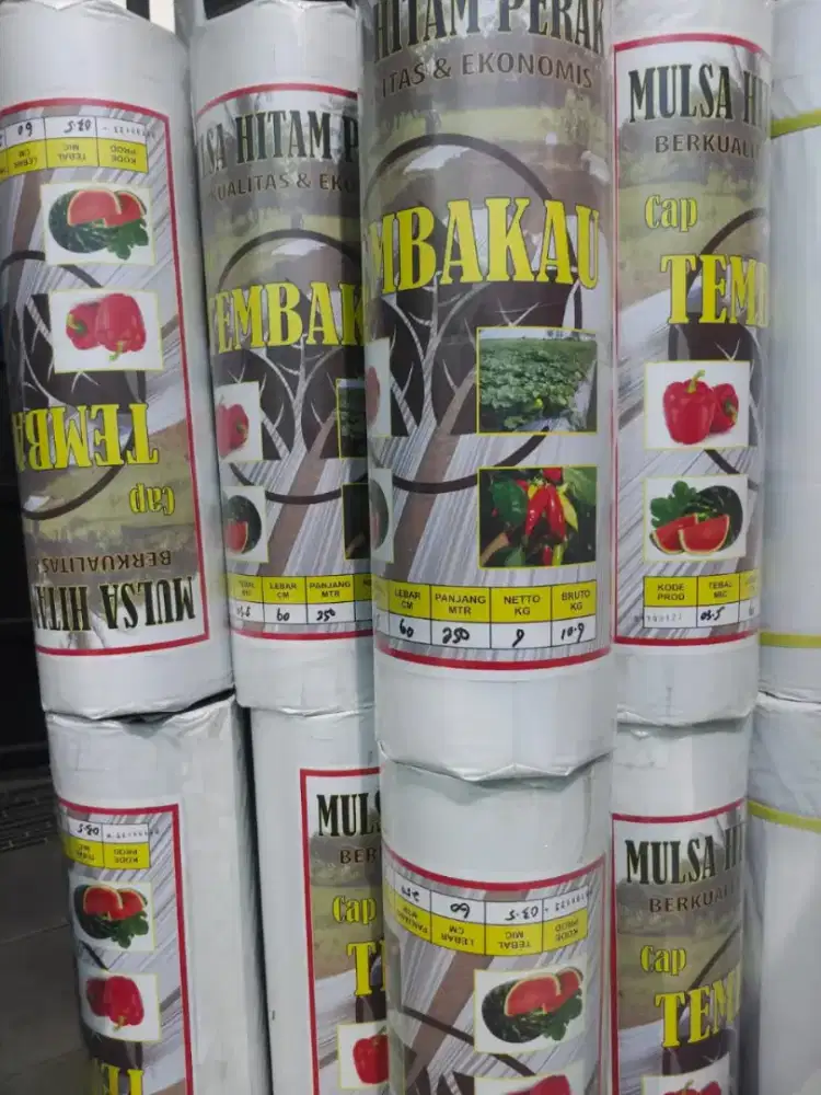 Plastik mulsa hitam perak lebar 120cm