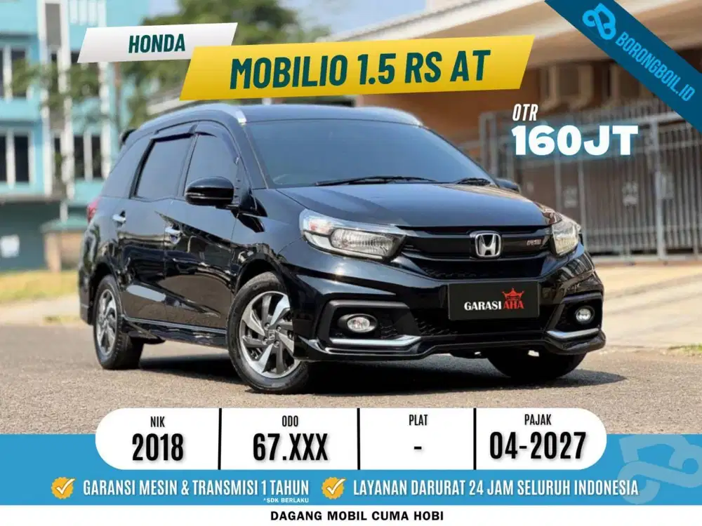 [LOW KM] Honda Mobilio RS 1.5 AT 2018 Hitam | BRV Veloz