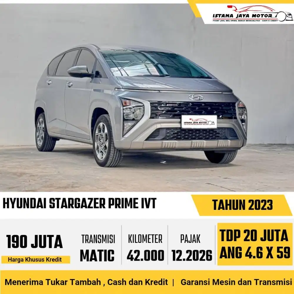 LOW KM !! Hyundai Stargazer Prime IVT NIK 2023