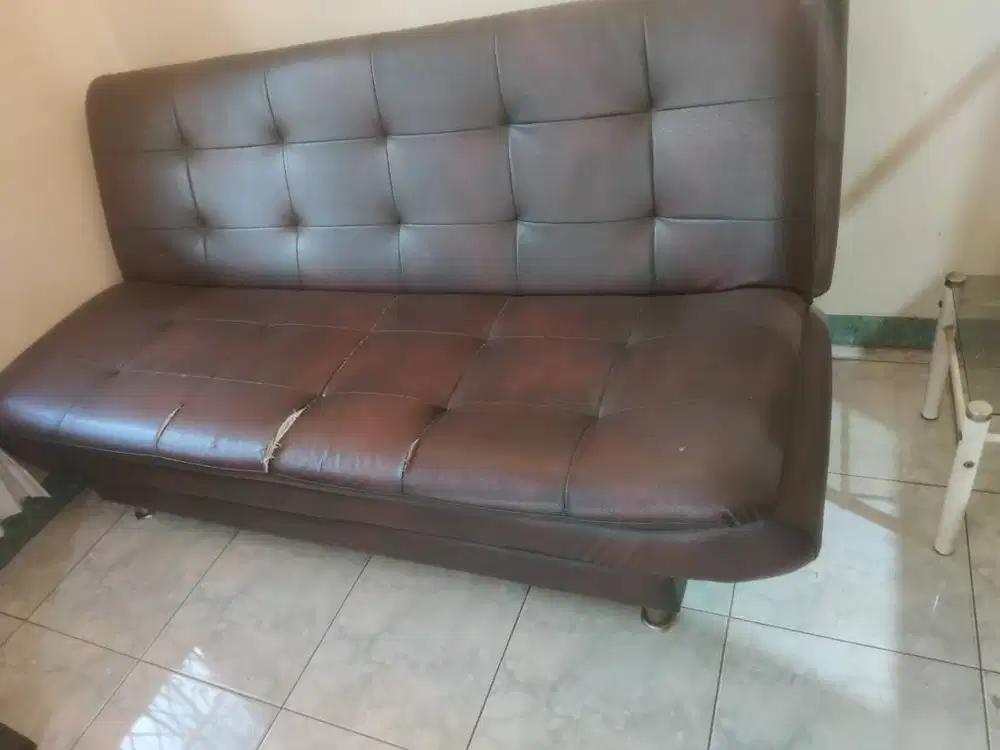 Sofa Bed Lipat Multifungsi Busa Tebal Rangka Kokoh (Minus Skin)
