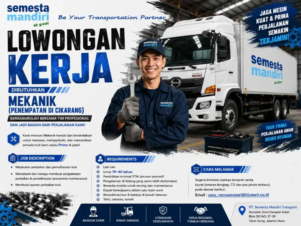 LOWONGAN MEKANIK TRUK