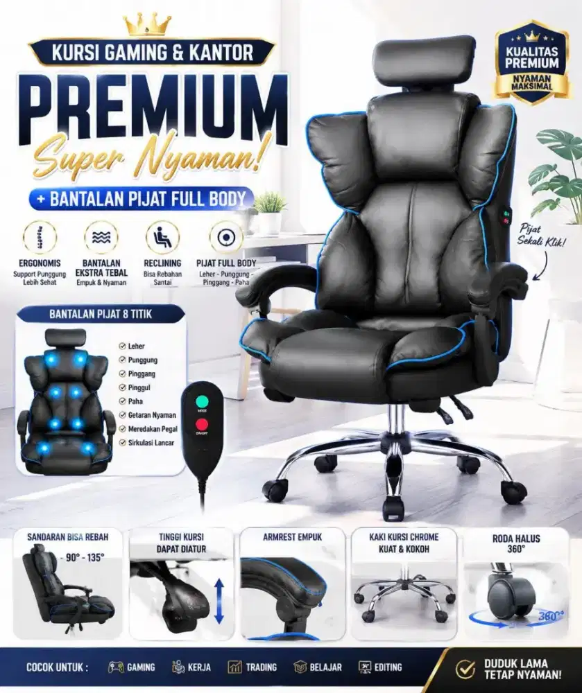 KURSI GAMING & KANTOR SECOND