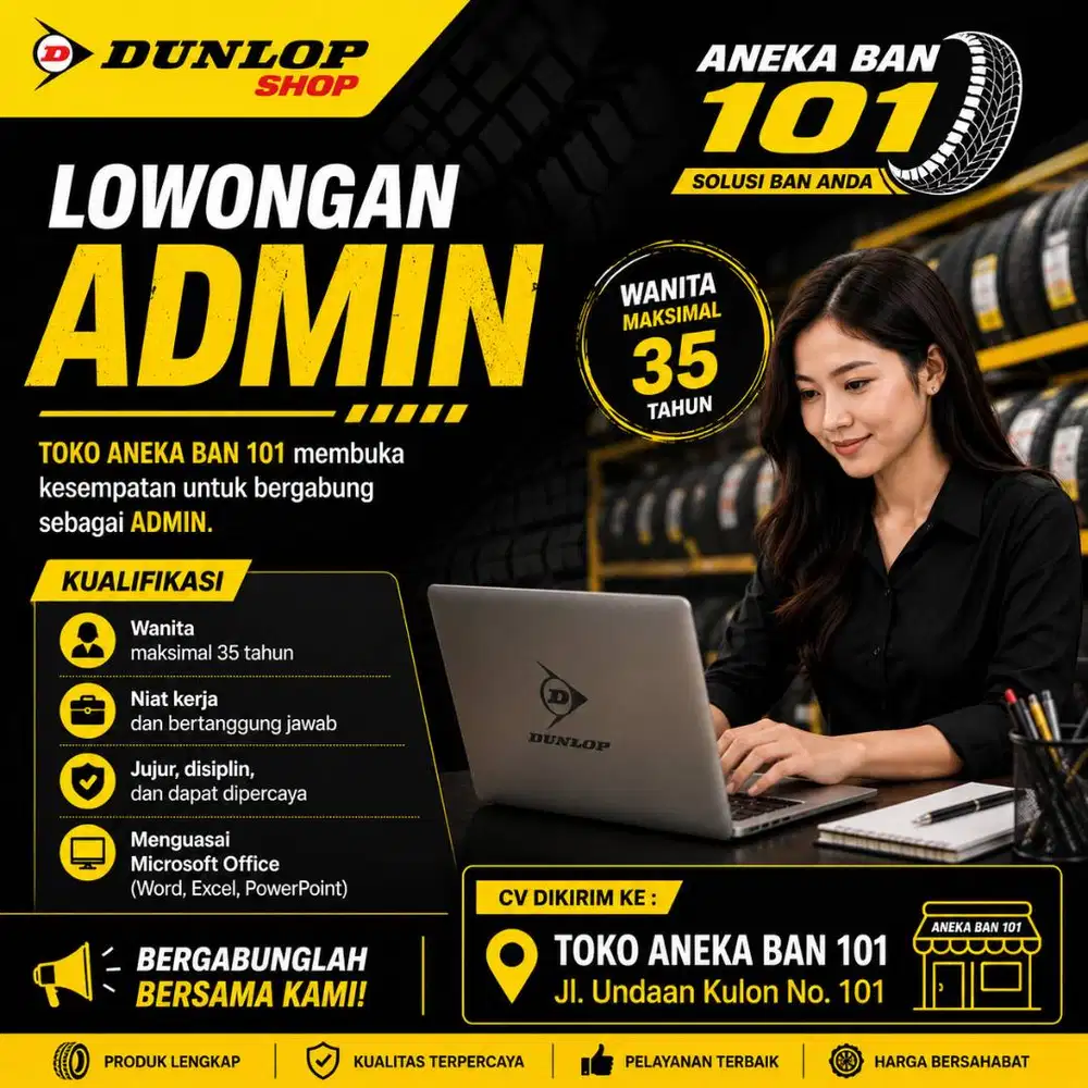 DICARI ADWIN WANITA BERPENGALAMAN MAX 35 THN
