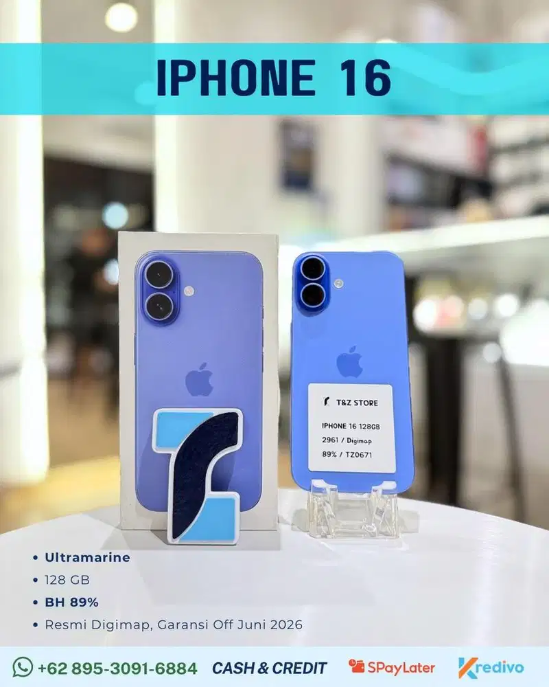 IPHONE 16 128GB - ULTRAMARINE