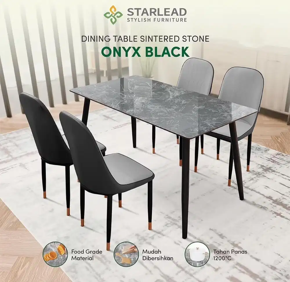 Meja makan + 4 kursi ( Starlead )