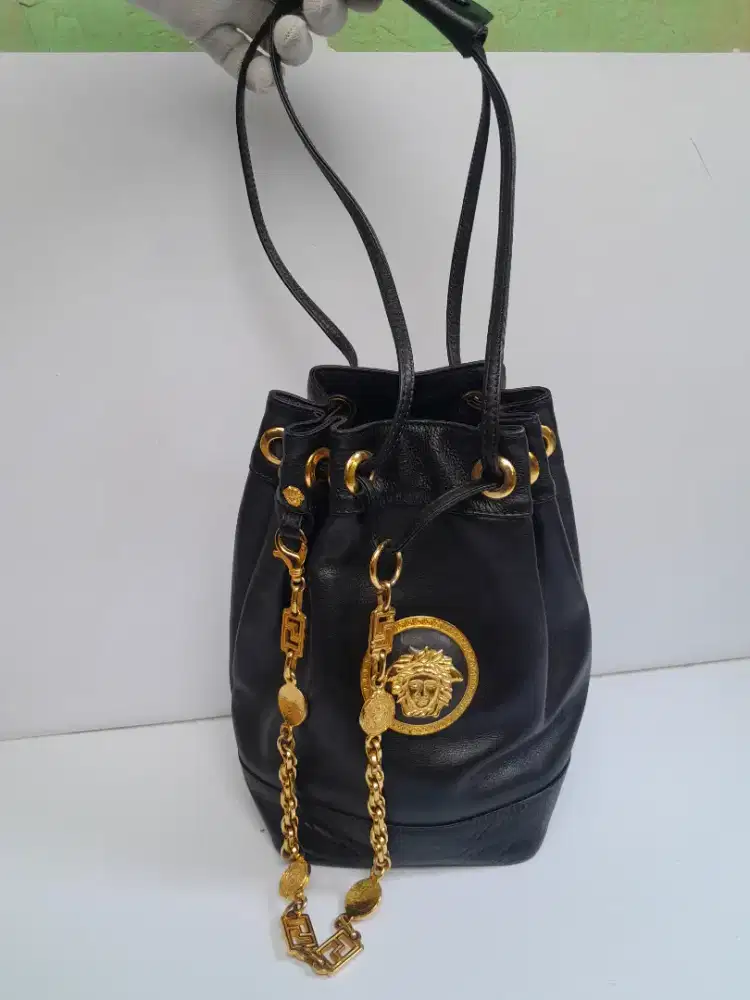 Shoulder bag Gianni Versace Couture Black Leather Medusa Original