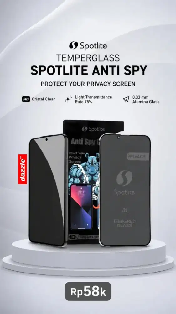 Temperglass Spotlite Anti Spy