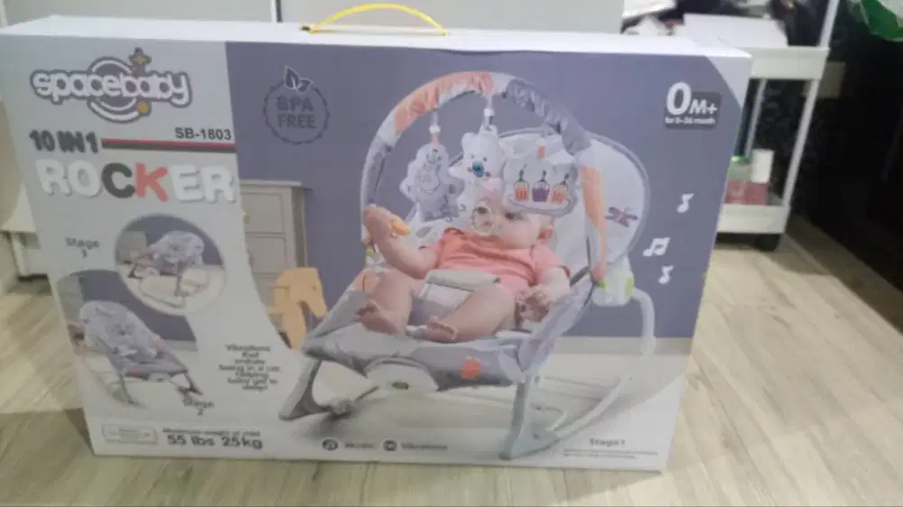 Bounce Spacebaby Rocker 10 in 1 SB 1803 Baru