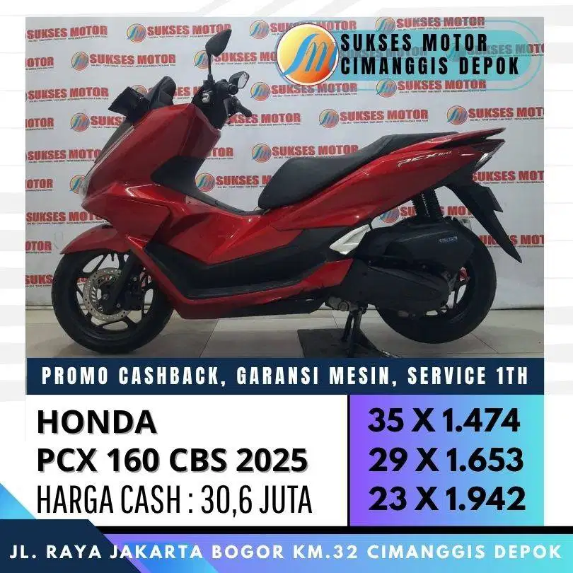 HONDA NEW PCX 160 CBS 2025 KREDIT PROMO POTONGAN DP UP TO 300