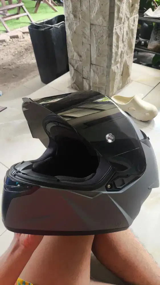 Helm Full Face KYT TT Course (TTC) Gorilla Grey Doff Size L Like New