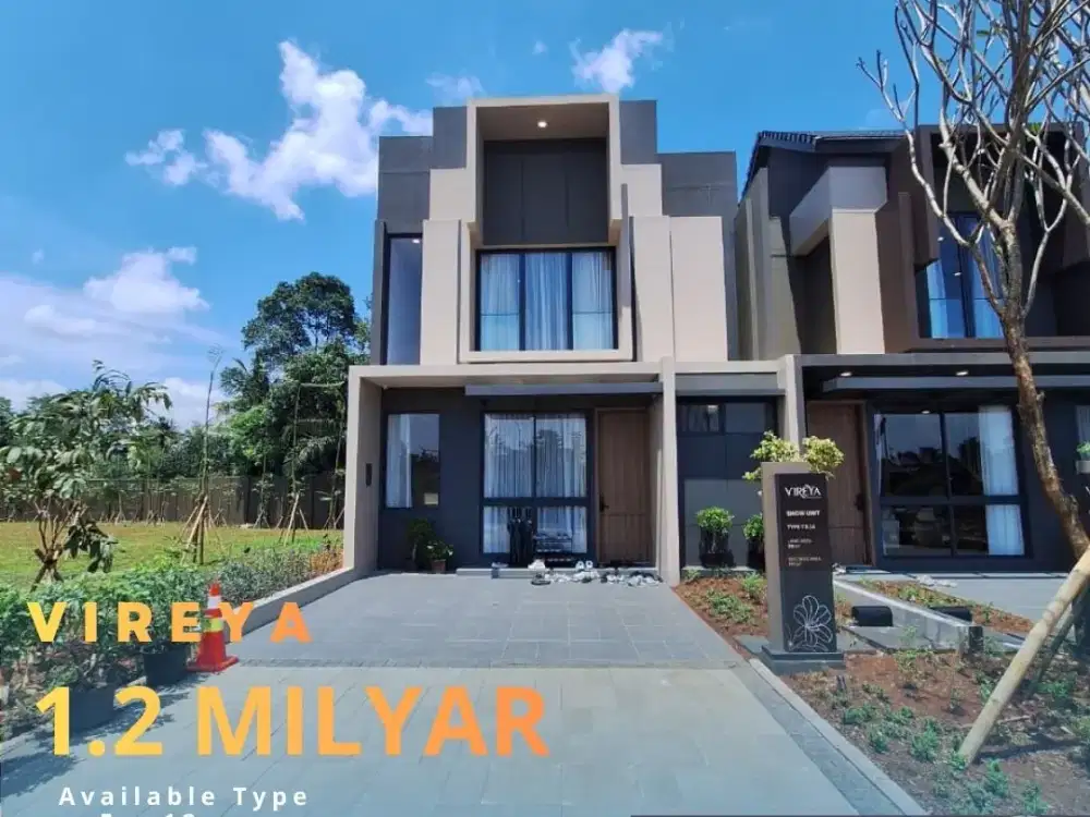 Rumah 1m by sinarmasland, Lokasi di pusat kota, 5 menit ke tol dan sekolah