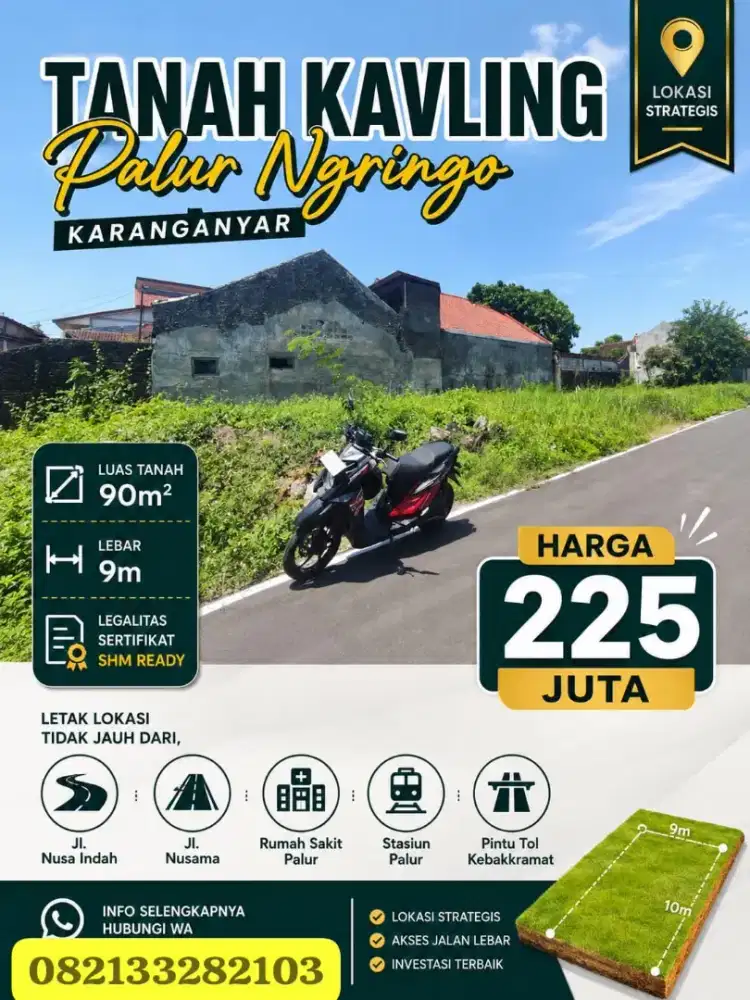 Tanah Siap Bangun Strategis Komplek Perum Elit Ngringo Jaten KRA