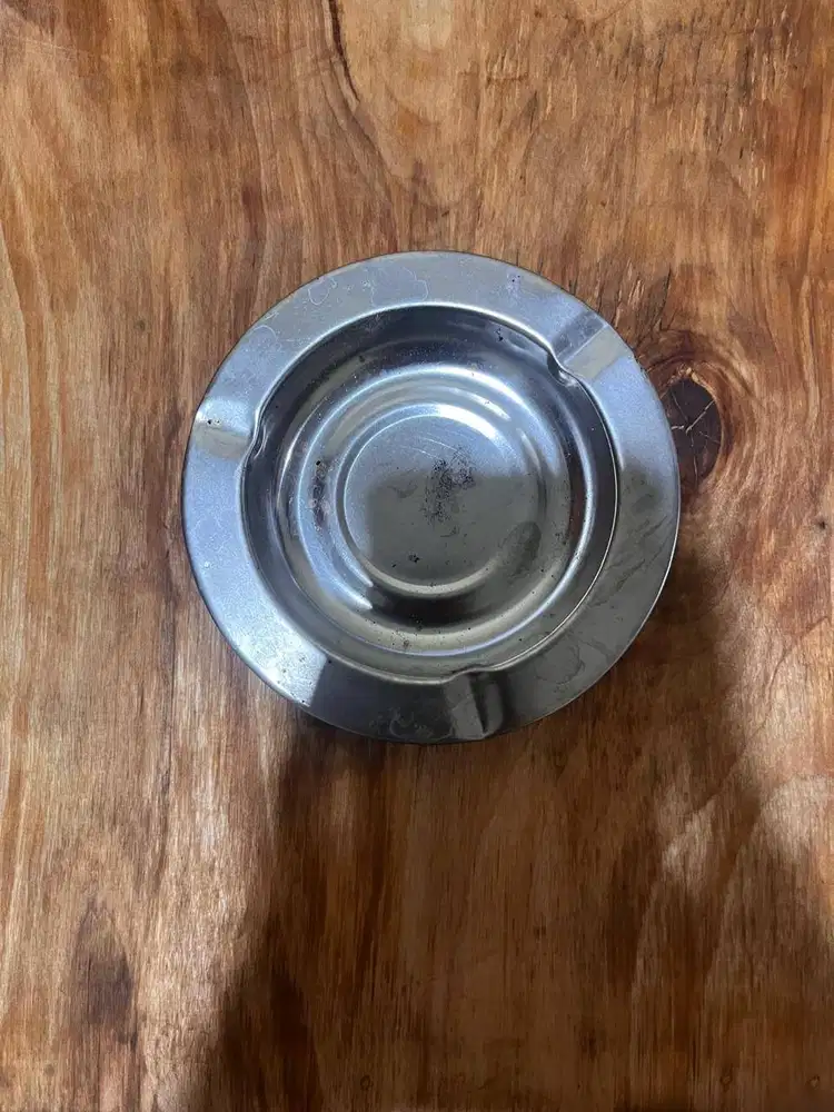 Asbak Stainless Steel Tempat Abu Ampas Asbak Bulat Minimalis Stainless