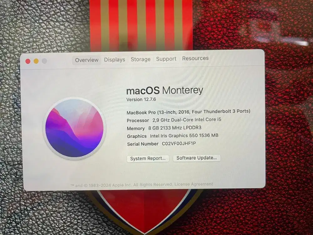 Macbook PRO 2016 13inci 8/512 iBox batangan