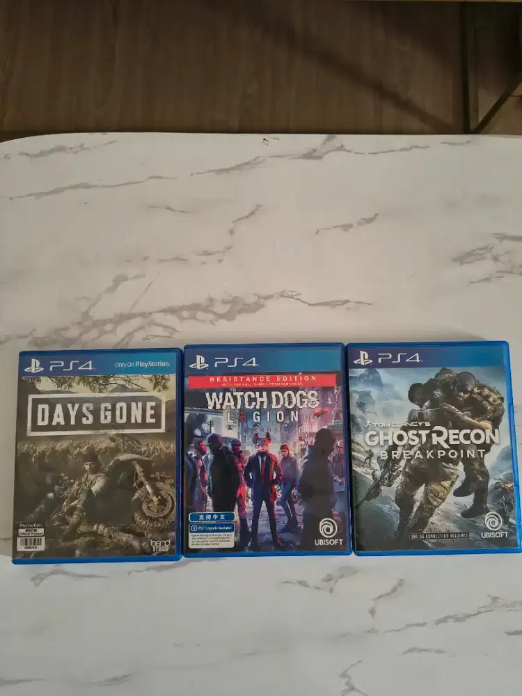 Days Gone, Watch Dogs Legion, Ghost Recon Breakpoint 3 Games PS4