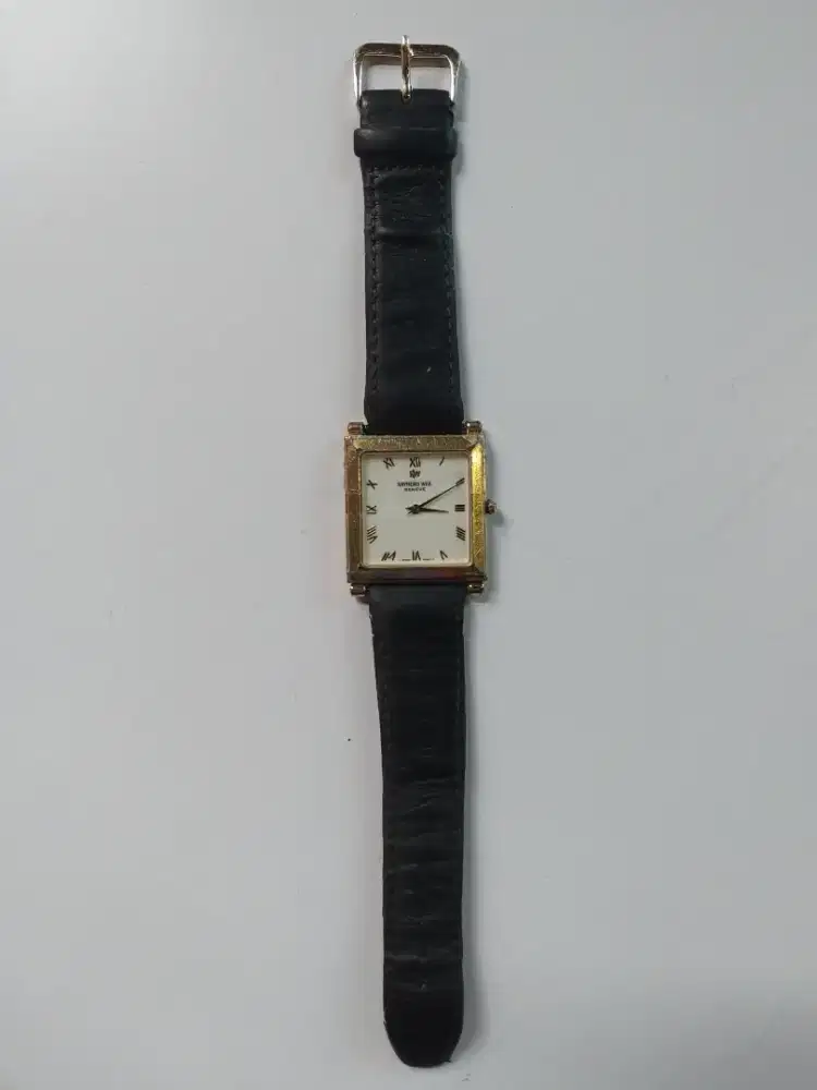 Jam tangan vintage Raymond Weil original kulit angka romawi