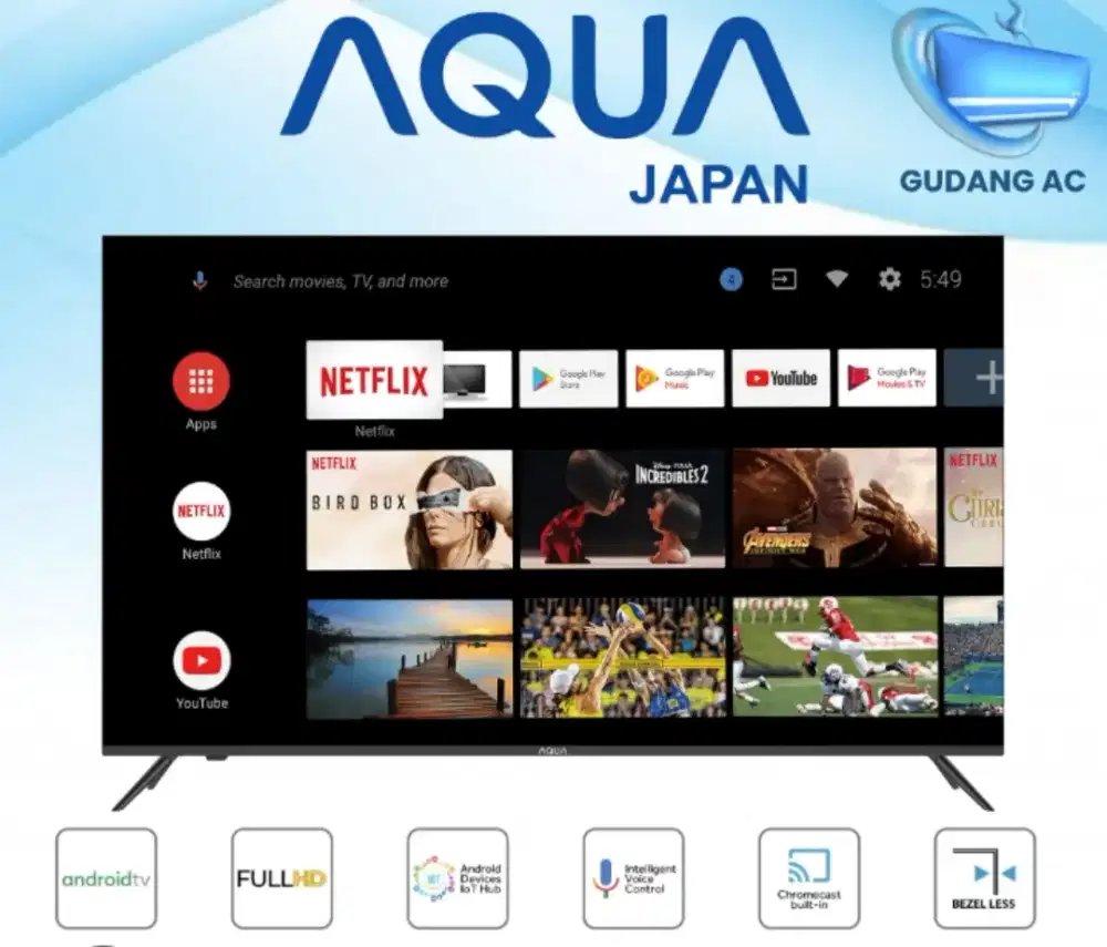 Led tv 32inc Aqua