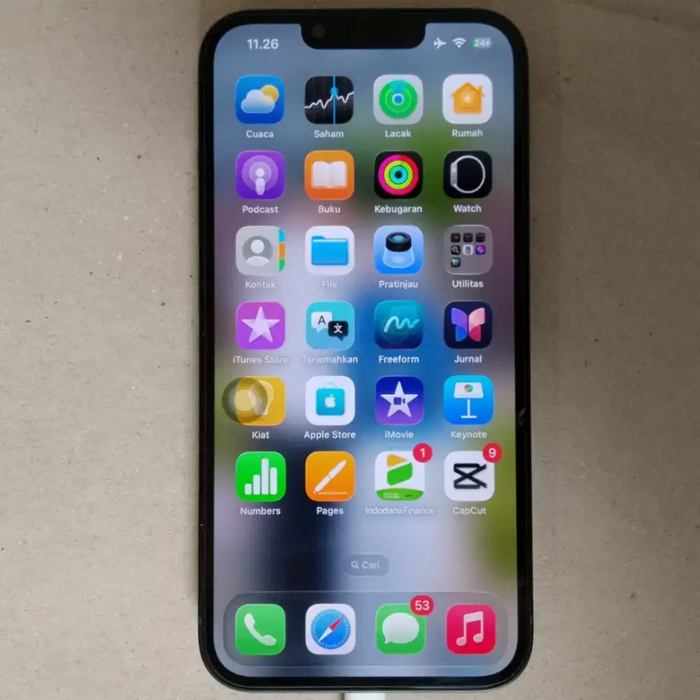 Apple iPhone 14 Black (6/256) Fulset, Garansi Resmi iBox