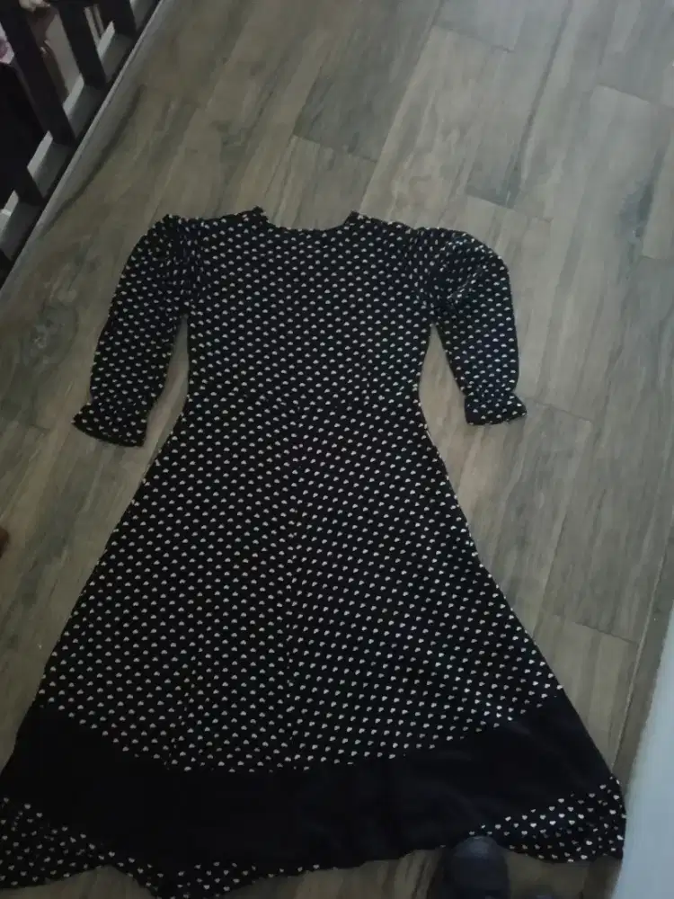 Gamis anak hitam usia 8-12th