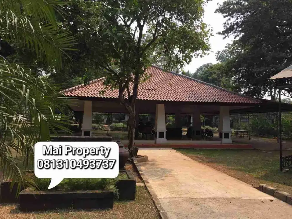 Dijual rumah, pendopo & property komersil muat 100 orang di Jatirangon, Bekasi, Luas 1,45 hektar