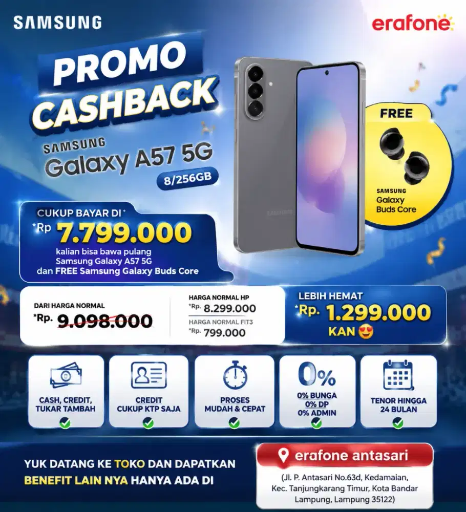 promo samsung A57 5G free buds core