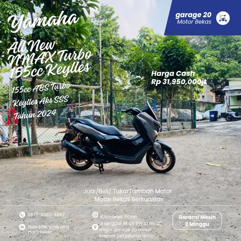 Yamaha All New NMAX Turbo 155cc Keylles Fi Aks SSS Tahun 2024