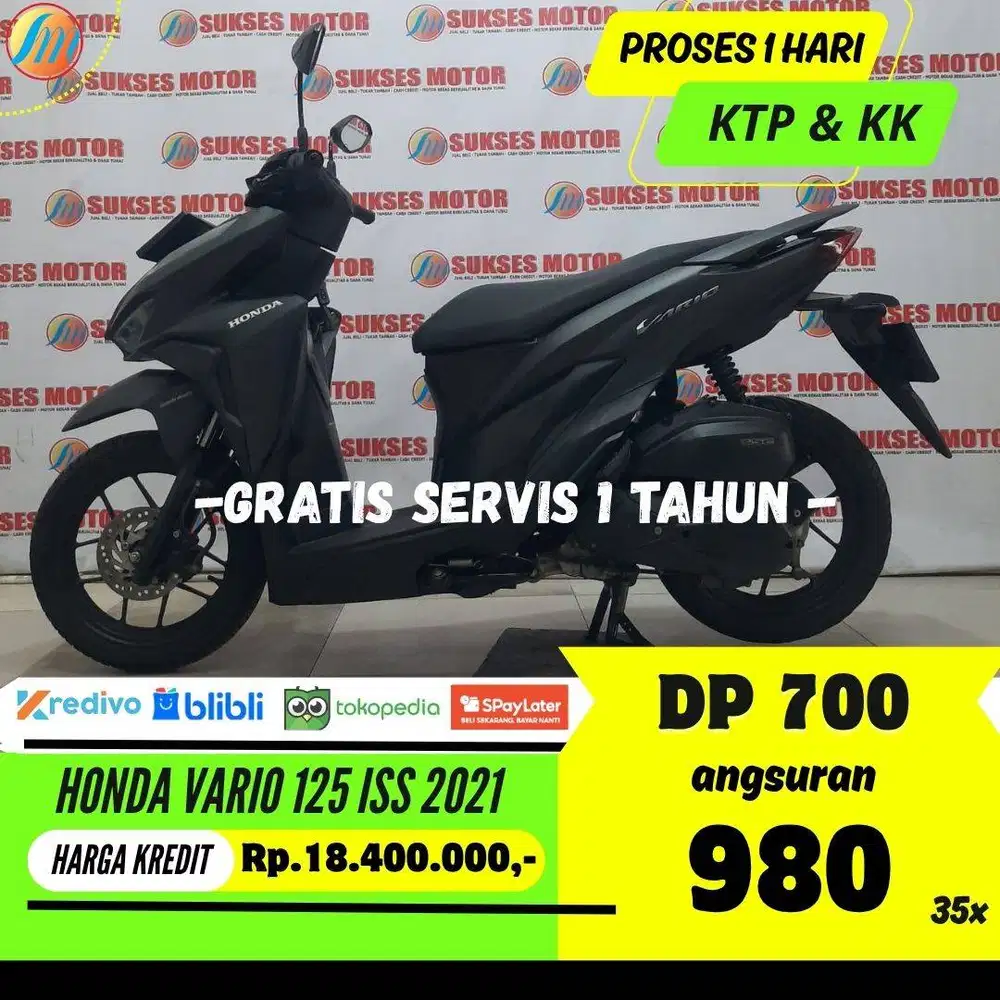 HONDA VARIO 125 ISS 2021 KREDIT DP 700RIBU ANGSURAN RINGAN BERGARANSI
