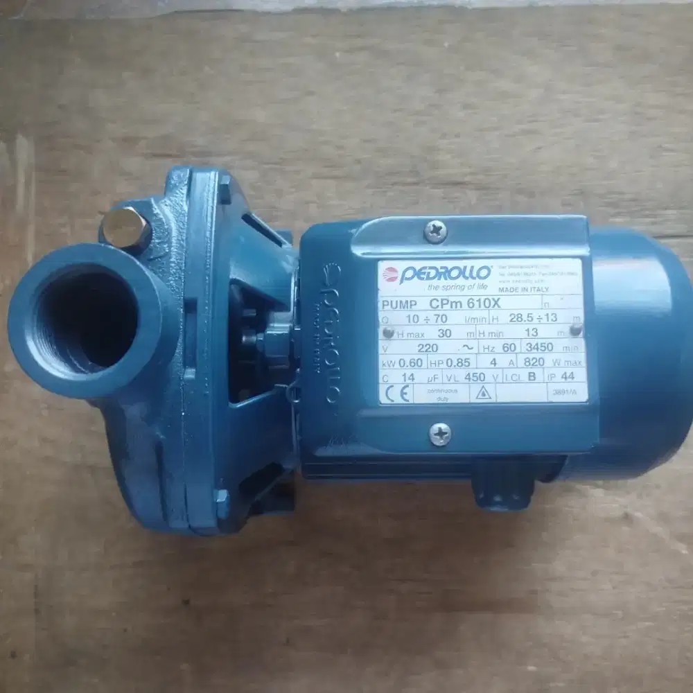 Pedrollo CPm 610X Pompa Air Sentrifugal Impeler Tunggal Original ITALY