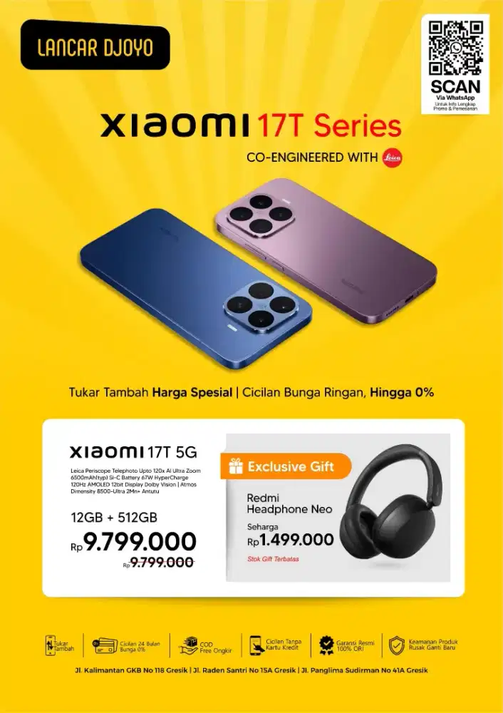 Xiaomi 17T Baru, Gratis Headphone