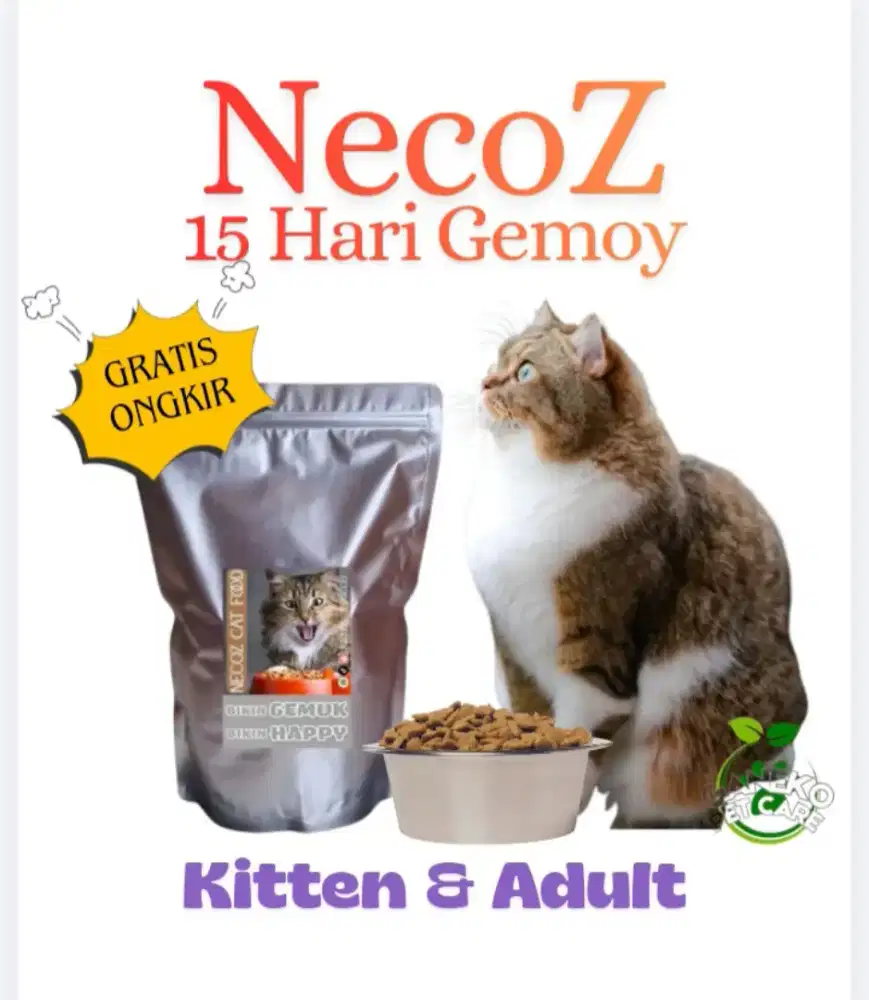 NecoZ CatFood Fatter Makanan Kucing Kitten Adult Penggemuk Picky Eater