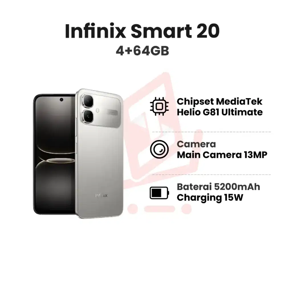 Infinix Smart 20 4+4/64GB - Smartphone Murah Berkualitas