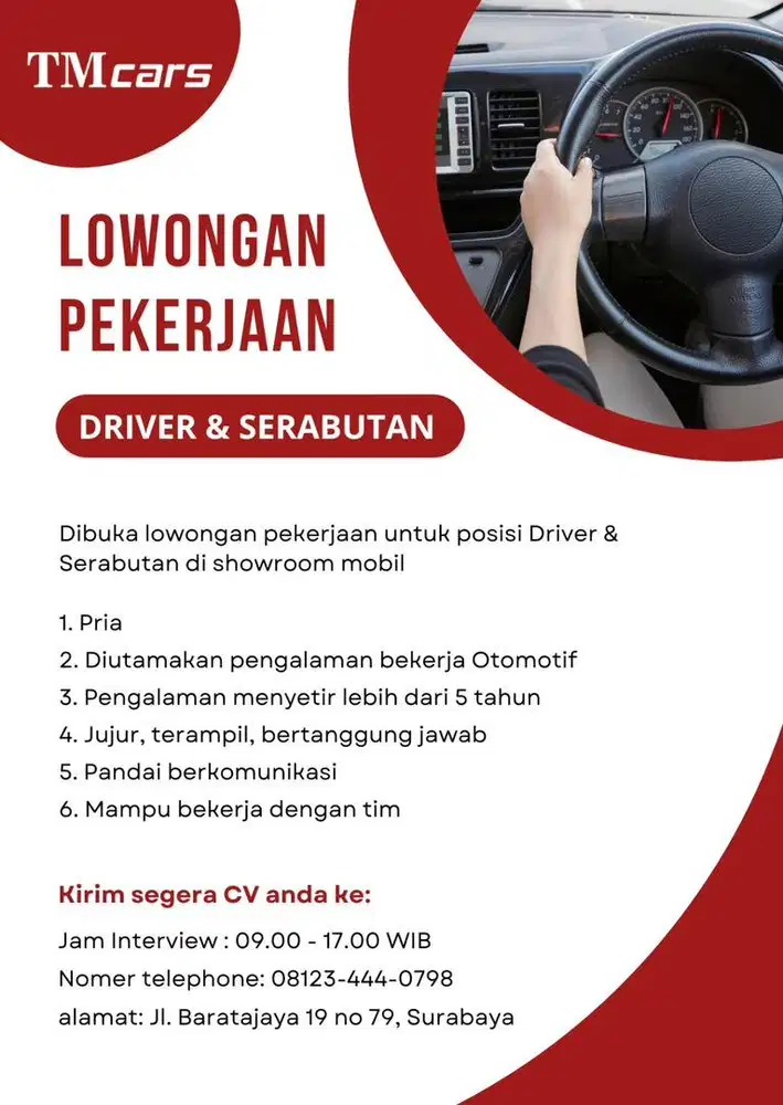 Loker driver dan serabutan