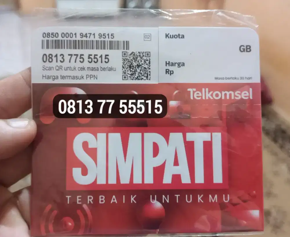 Kartu Perdana Telkomsel Simpati 11 Digit Nomor Cantik Seri 081377