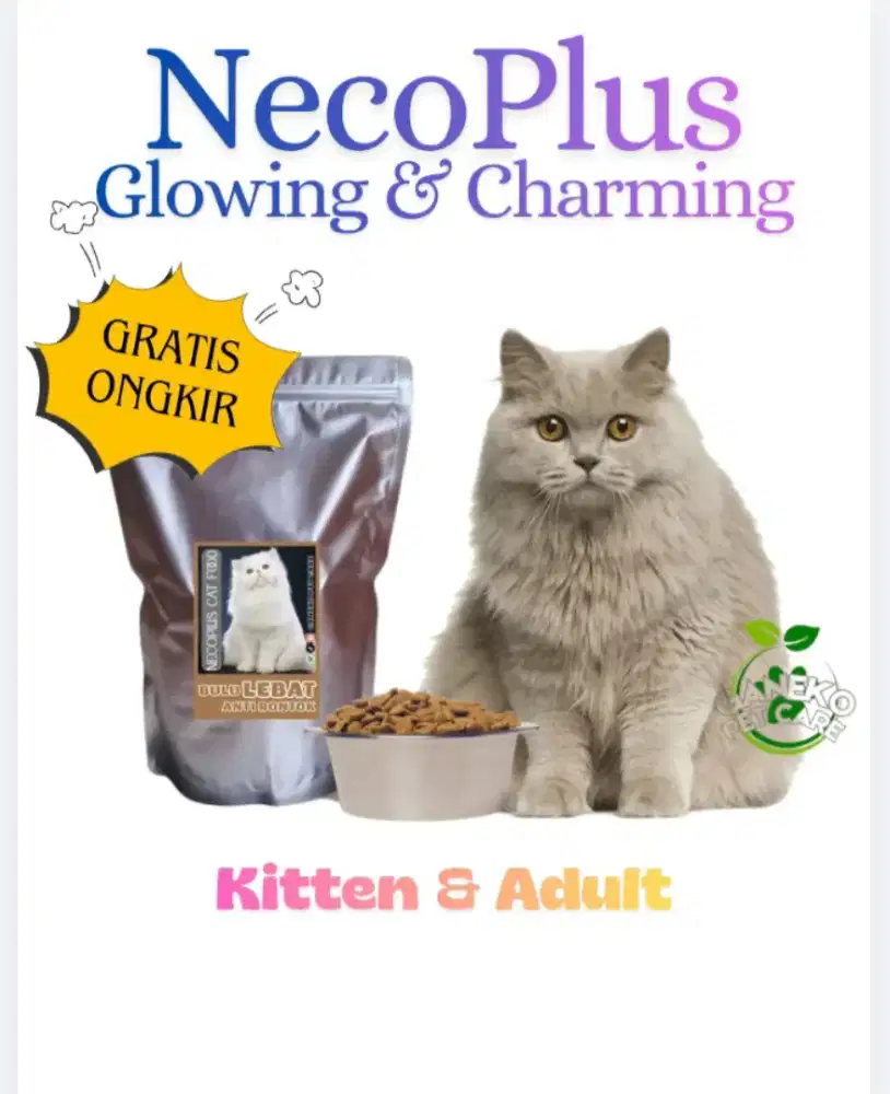 NecoPlus Super Makanan Kucing Anti Rontok Picky Eater Penggemuk Kucing