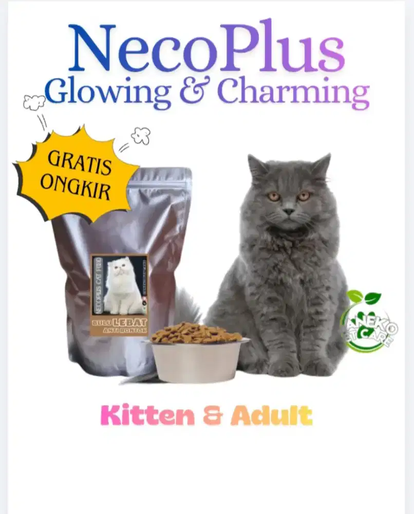NecoPlus Super Makanan Kucing Anti Rontok Picky Eater Penggemuk Kucing