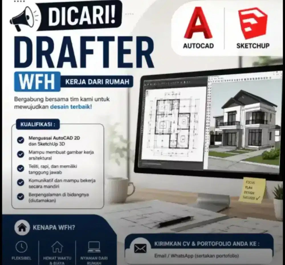 Dicari drafter wfh