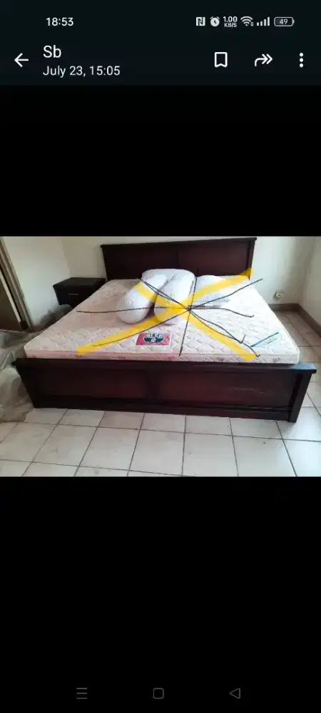 Dipan / divan tempat tidur jati 160 X200
