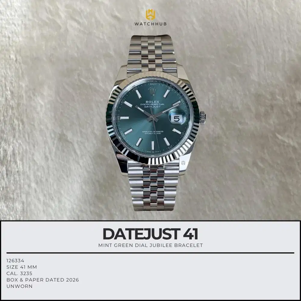 Rolex Datejust 41 Mint Green 126334