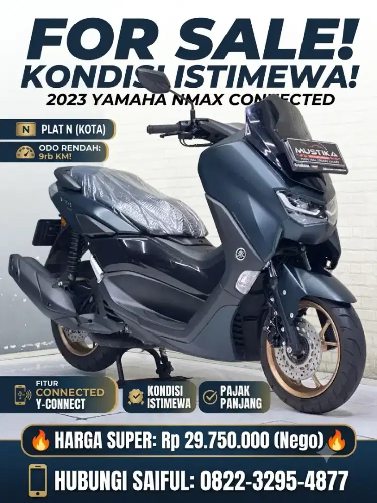 Odo 9rb Istimewa!!Yamaha N Max Connected 2023 N Kota Mulus-Mustika