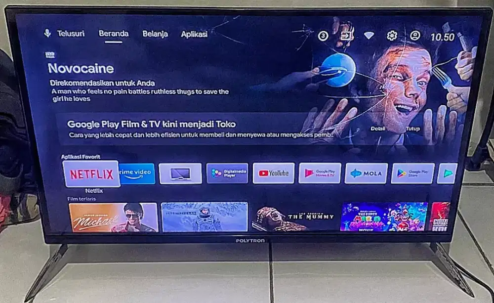 TV LED 32 INC POLYTRON SMART ANDROID&DIGITAL BAGUS BENING&NORMAL BEKUT