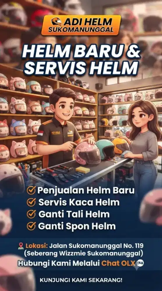 Toko Adi helm jln Sukomanunggal